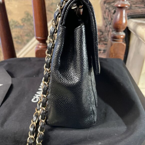 Chanel Shoulder Bag Double flap Black Caviar Leather new - Picture 7 of 16